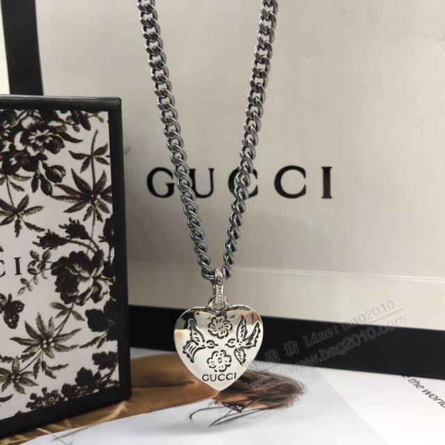 GUCCi飾品 古馳泰銀心形吊墜  zgbq1039